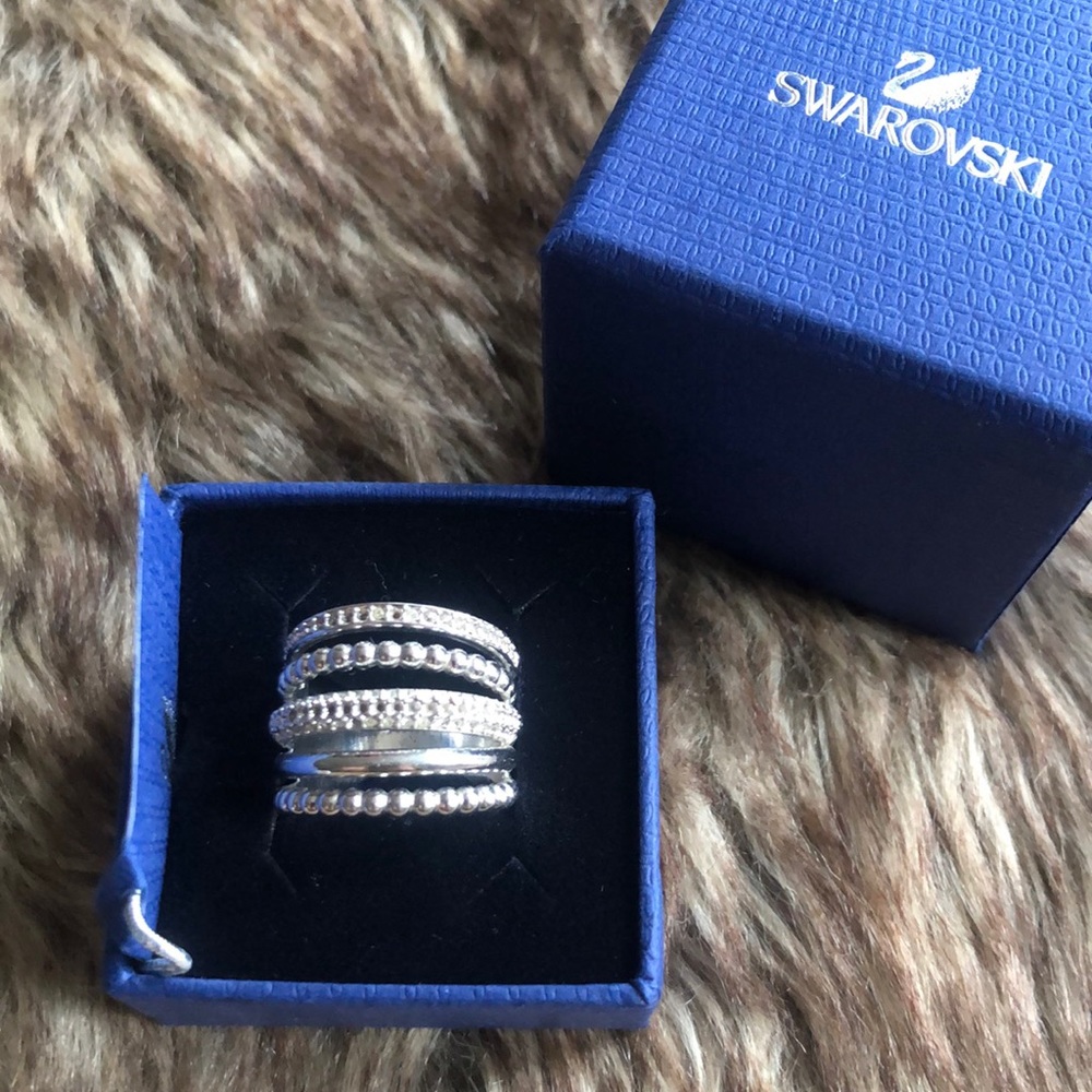 Swarovski size 6 stack ring